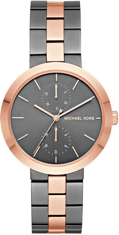 Women's Michael Kors Garner Multi Function Gunmetal Watch 